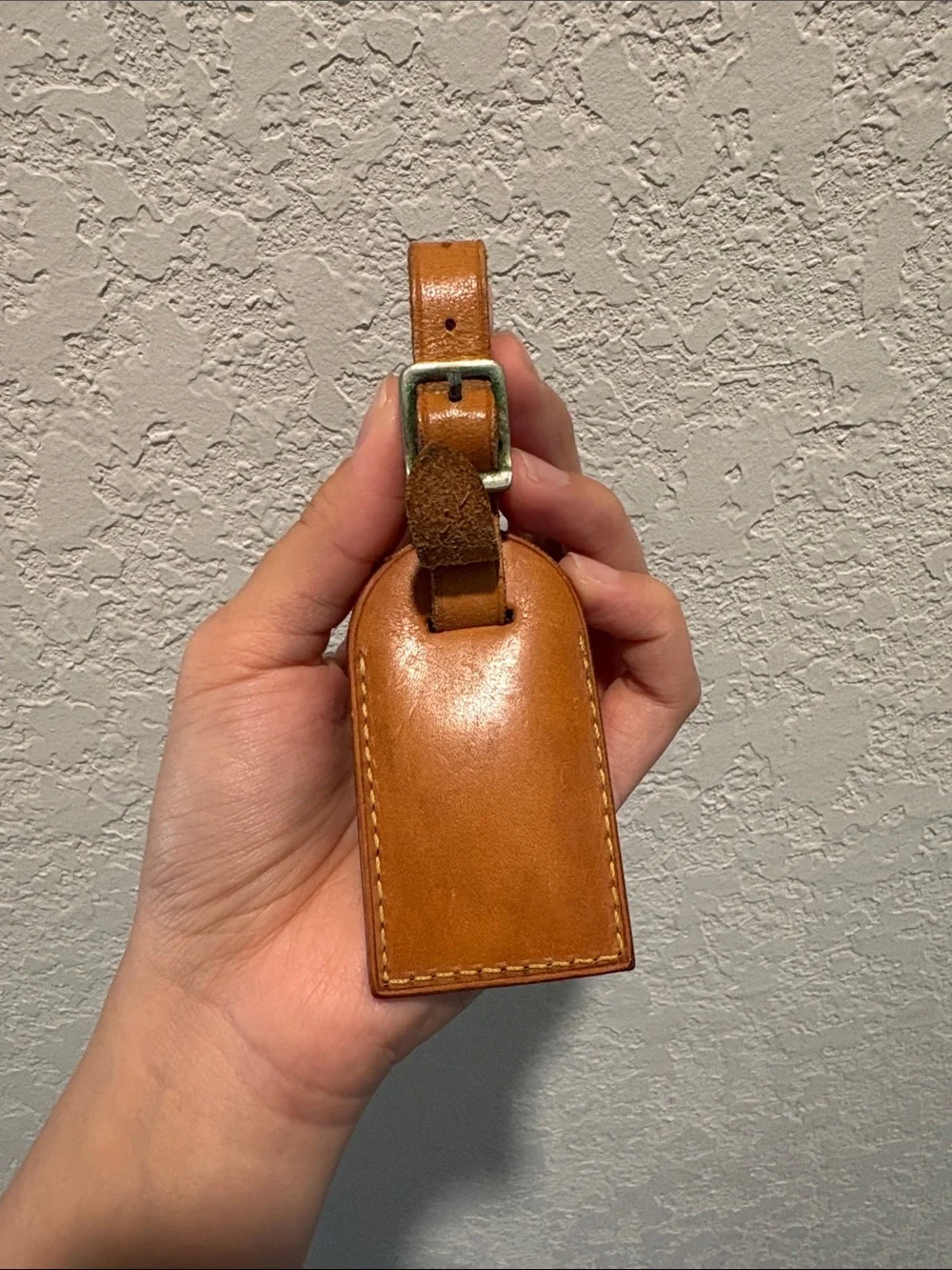 Louis Vuitton Brown Leather Luggage Tag Mini
